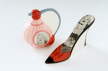 Marilyn Monroe Perfume And Shoe Salt And Pepper Shakers