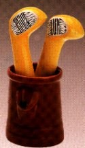 GOLF CLUBS AND BAG SALT AND PEPPER SHAKERS