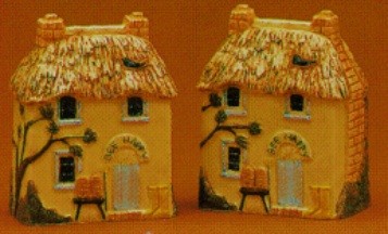 BEE HAPPY COTTAGE SALT AND PEPPER SHAKERS
