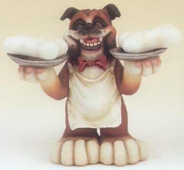DOG CHEF WITH DOG BONE DINNERS SALT AND PEPPER SHAKERS