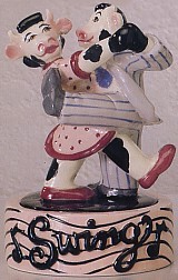 SWING COWS SALT AND PEPPER SHAKERS