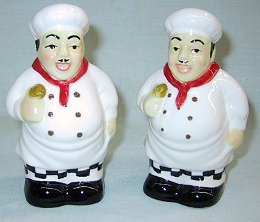 CHEF SALT AND PEPPER SHAKERS