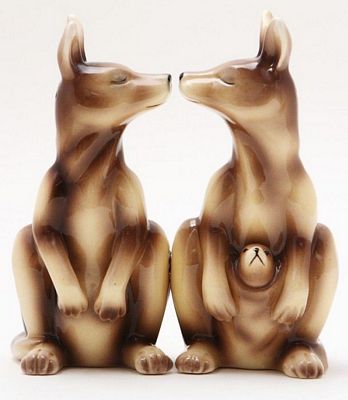 Kangaroos Magnetic Salt And Pepper Shakers