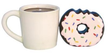 COFFEE AND DONUT SALT AND PEPPER SHAKERS