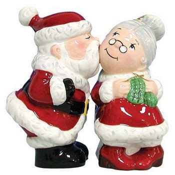 Santa And Mrs. Claus Kissing 