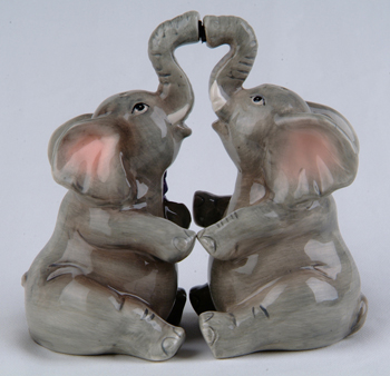 Elephants Kissing Salt And Pepper Shakers