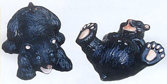 BLACK BEARS SALT AND PEPPER SHAKERS