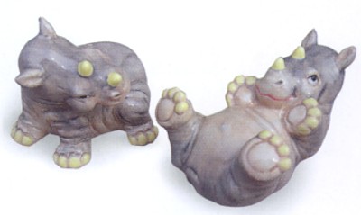 RHINOCEROS SALT AND PEPPER SHAKERS