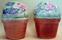 Violet Flowers In Pot Salt And Pepper Shakers