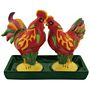 Spicy Chicken Salt And Pepper Shakers With Tray