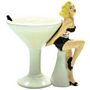 Marilyn Monroe Lingerie and Martini Salt And Pepper Shakers