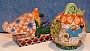 JIM SHORE HARVEST FRUIT SALT AND PEPPER SHAKERS