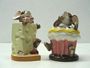 Mice Eating Cheese And A Cupcake Salt And Pepper Shakers