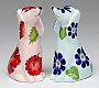 Floral Dogs Salt And Pepper Shakers