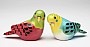 Pink And Blue Parakeets Salt And Pepper Shakers