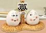 Fresh Eggs Salt And Pepper Shakers With Tray