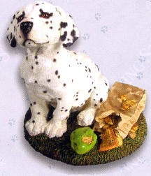 Dalmatian With Lunch Bag Puppy Dog Figurine