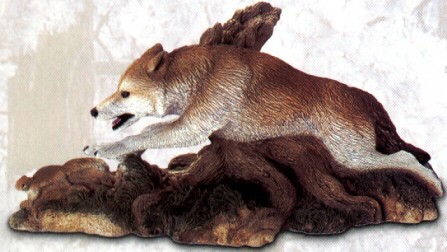 IN PURSUIT WOLF FIGURINE