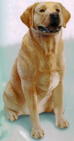 YELLOW LABRADOR FIRESIDE DOG FIGURINE