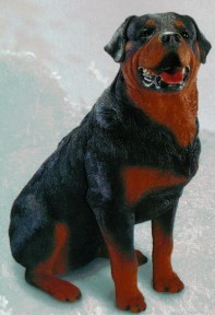 ROTTWEILER FIRESIDE DOG FIGURINE