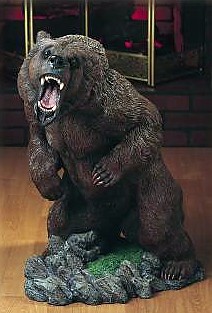 FIRESIDE GRIZZLY BEAR FIGURINE