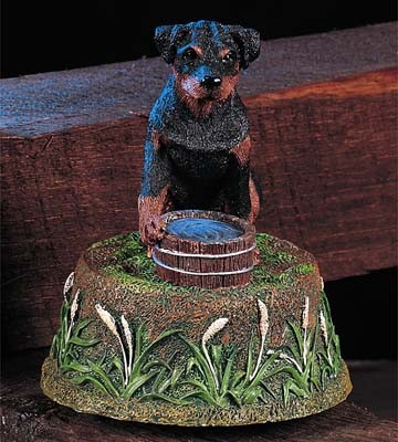 ROTWEILER ADULT DOG MUSICAL FIGURINE