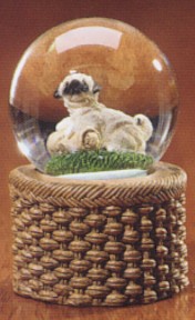 Pug Puppy Kennel Club Waterglobe