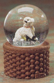 White Poodle Puppy Kennel Club Waterglobe