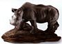 Rhinoceros White Medium Large Figurine