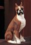 Boxer Uncropped Medium Dog Figurine