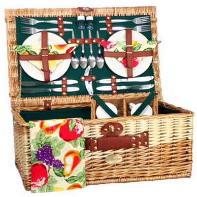 WESTBURY GARDENS PICNIC BASKET FOR 4