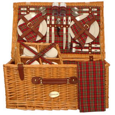 SERENITY ROSE PICNIC BASKET FOR 4