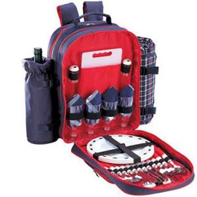 WYNDHAM BACKPACK PICNIC BASKET FOR 4