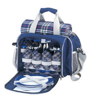 EUROPEAN QUARTET BACKPACK PICNIC BASKET FOR 4
