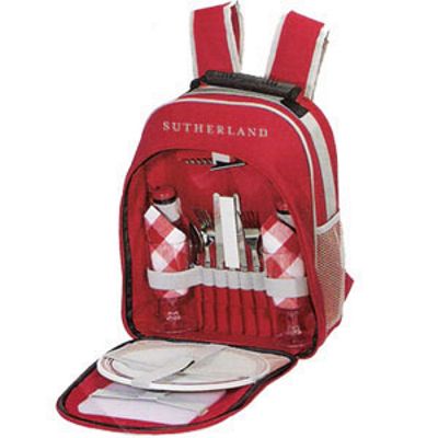 SCARLET BACKPACK PICNIC BASKET FOR 2
