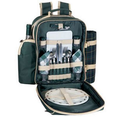 PLYMOUTH BACKPACK PICNIC BASKET FOR 2