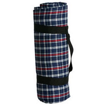 WATER RESISTANT PICNIC BLANKET - RED/WHITE/BLUE PLAID PICNIC BLANKET