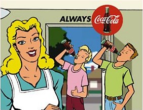 Coca-Cola Animation Art Cel - Super Mom