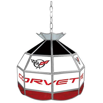 CORVETTE C5 STAINED GLASS TIFFANY LAMP - 16 INCH DIAMETER