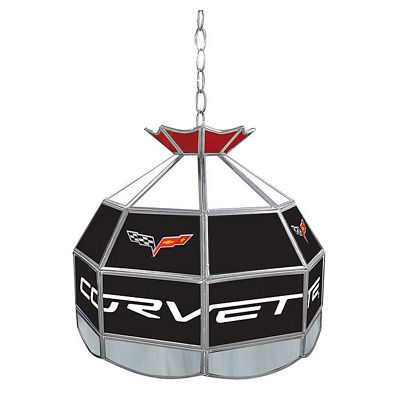CORVETTE C6 STAINED GLASS TIFFANY LAMP - 16 INCH DIAMETER