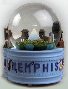 CITY OF MEMPHIS MUSICAL LIGHTED WATERGLOBE