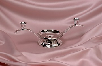 WEDDING CANDLE HOLDERS SILVER TONE