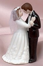 CERAMIC DANCING COUPLE WEDDING FIGURINE