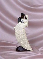 MAHOGANY PRINCESS LARGE WEDDING FIGURINE/CAKE TOPPER