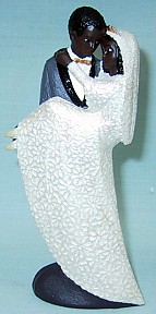 MAHOGANY PRINCESS WEDDING FIGURINE/CAKE TOPPER