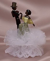 MAHOGANY PRINCESS WEDDING CAKE TOPPER
