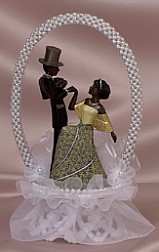 MAHOGANY PRINCESS WEDDING CAKE TOPPER