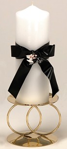 HOG TIED MOTORCYCLE THEME PILLAR CANDLE
