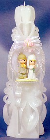 PRECIOUS MOMENTS CARVED UNITY CANDLE