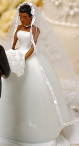 African-American Bride Perfect Match-Rimony Cakeside Statuette Designed By Ty Wilson